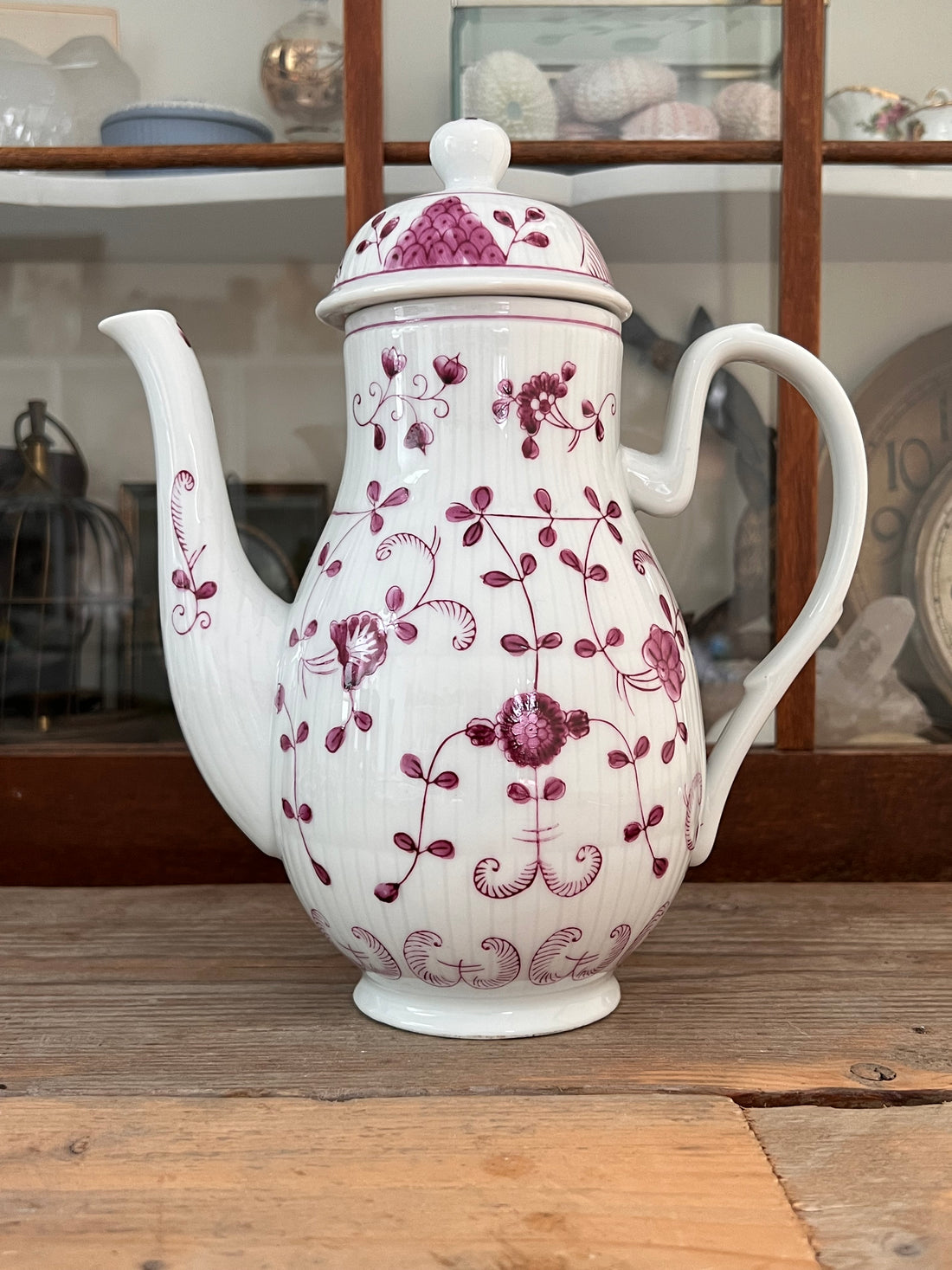 China Purpur koffiepot vintage servies