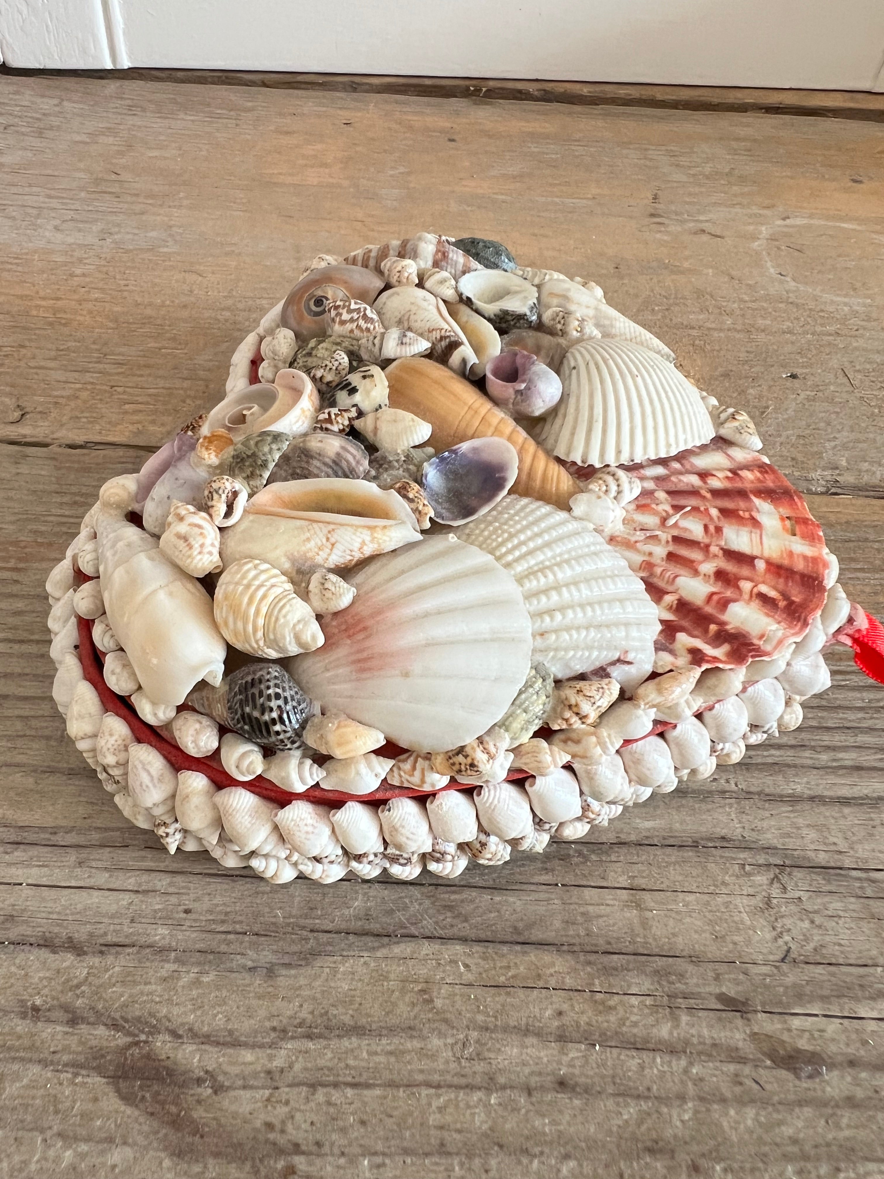Schelpen opbergdoosje hart