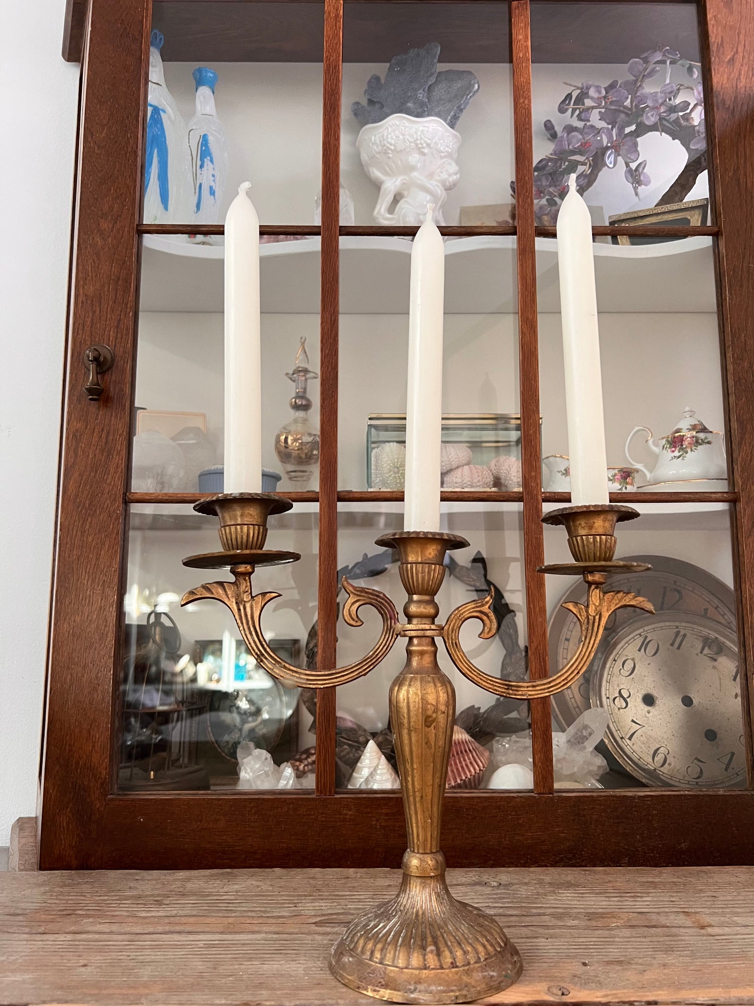 Vintage candlestick for three candles