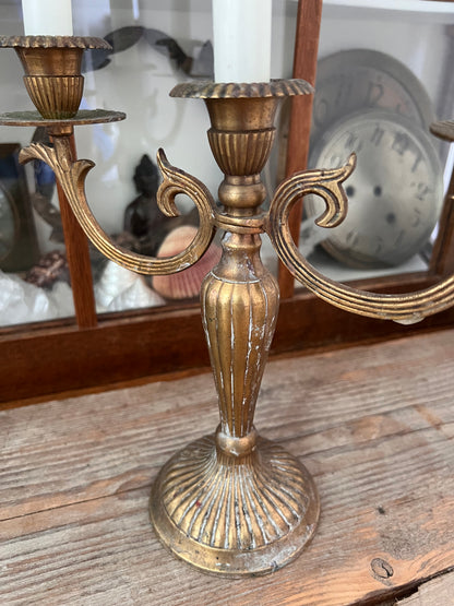 Vintage candlestick for three candles