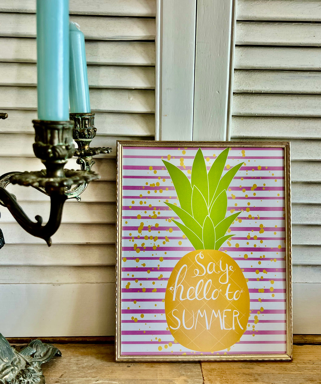 Fotolijst met quote &quot;Say hello to summer&quot;