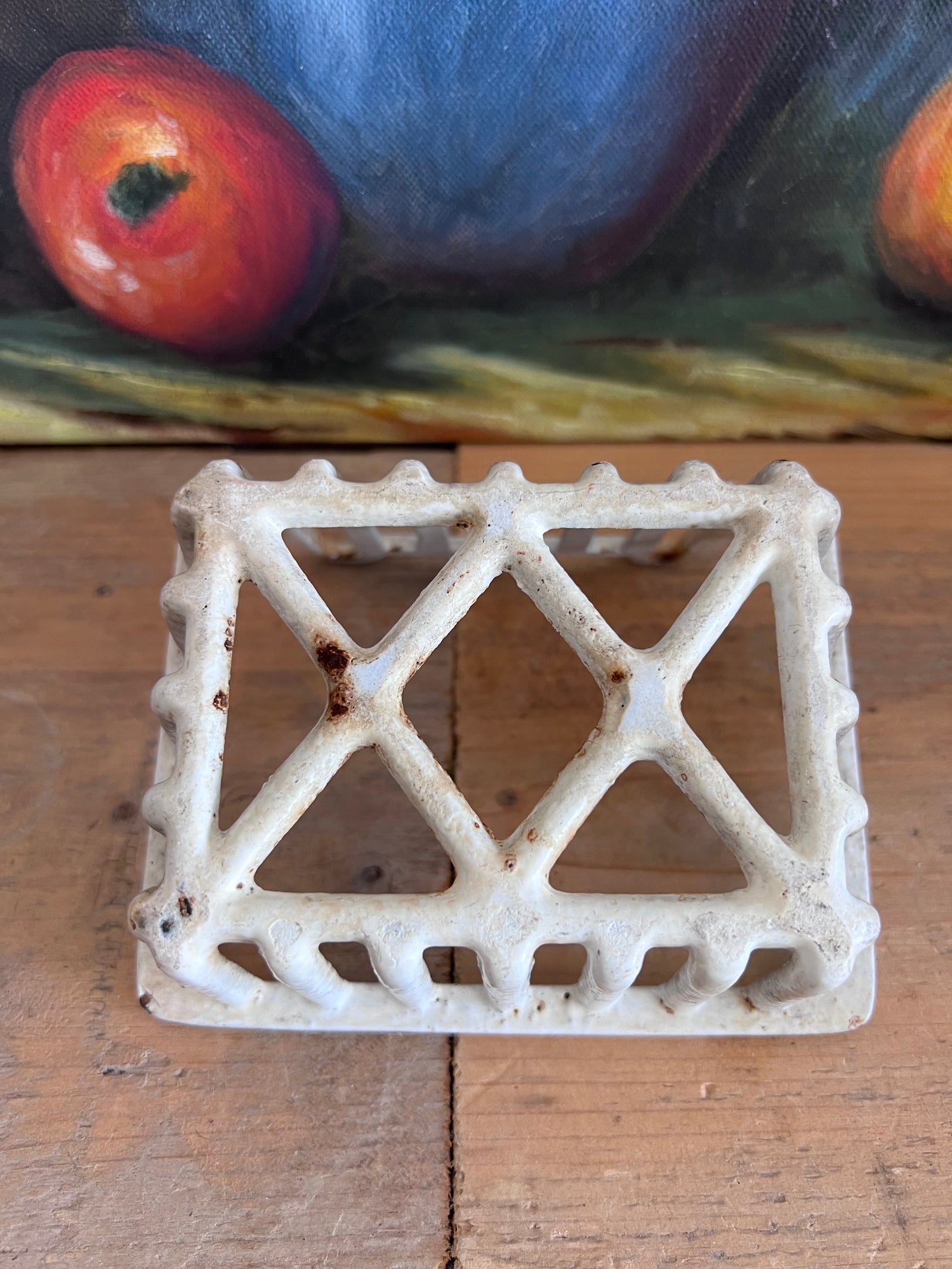 Brocante zeepbakje van gietijzer