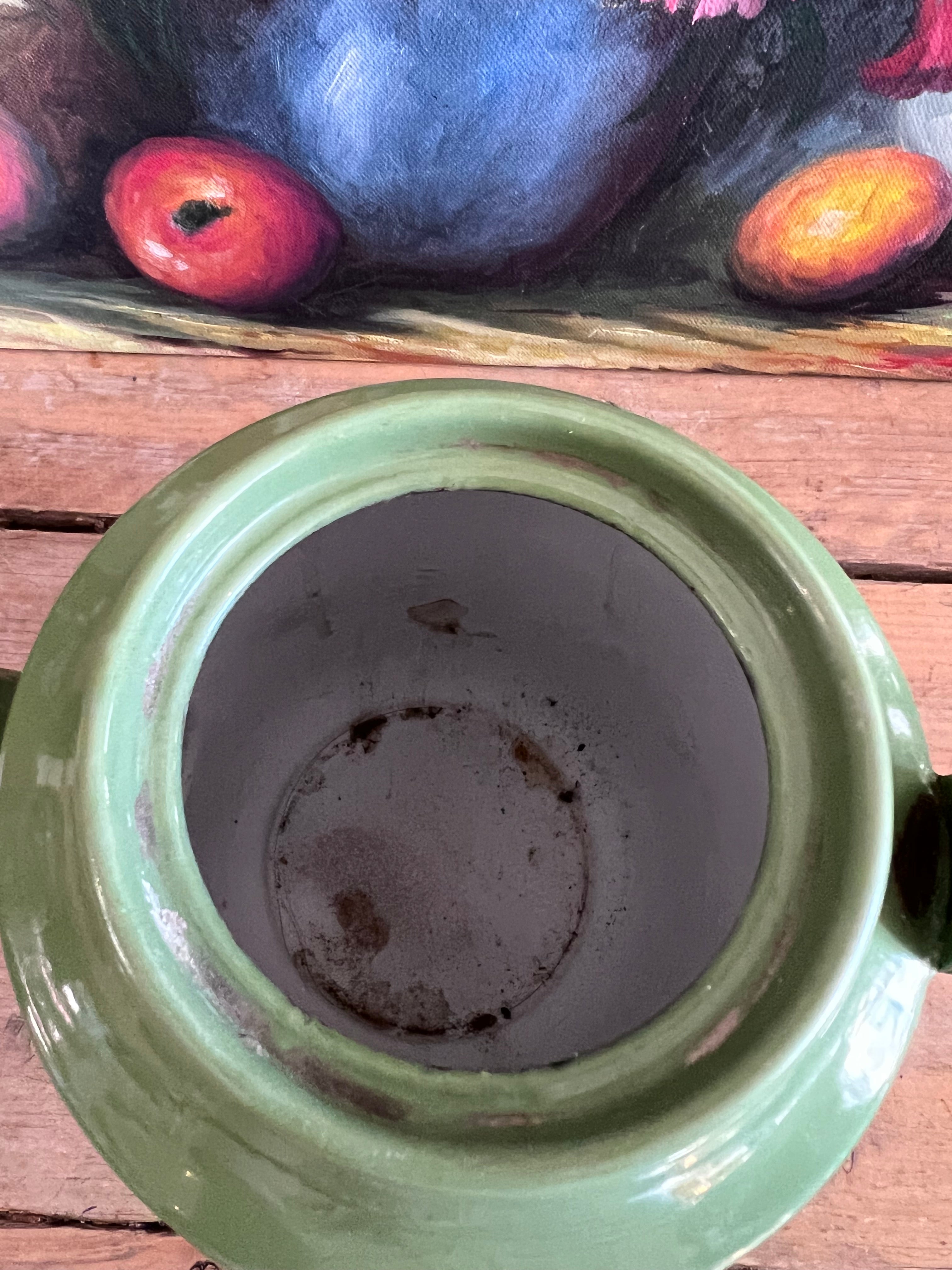 Groene emaille koffiepot van Reseda