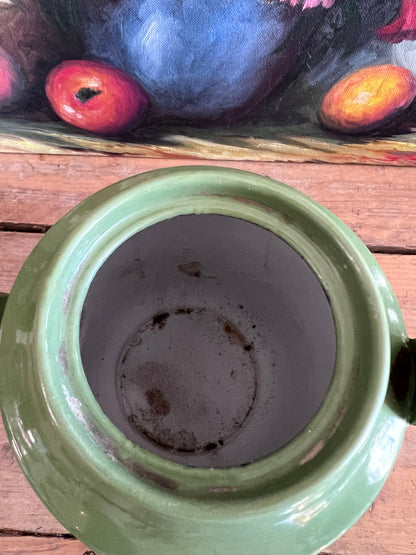 Groene emaille koffiepot van Reseda