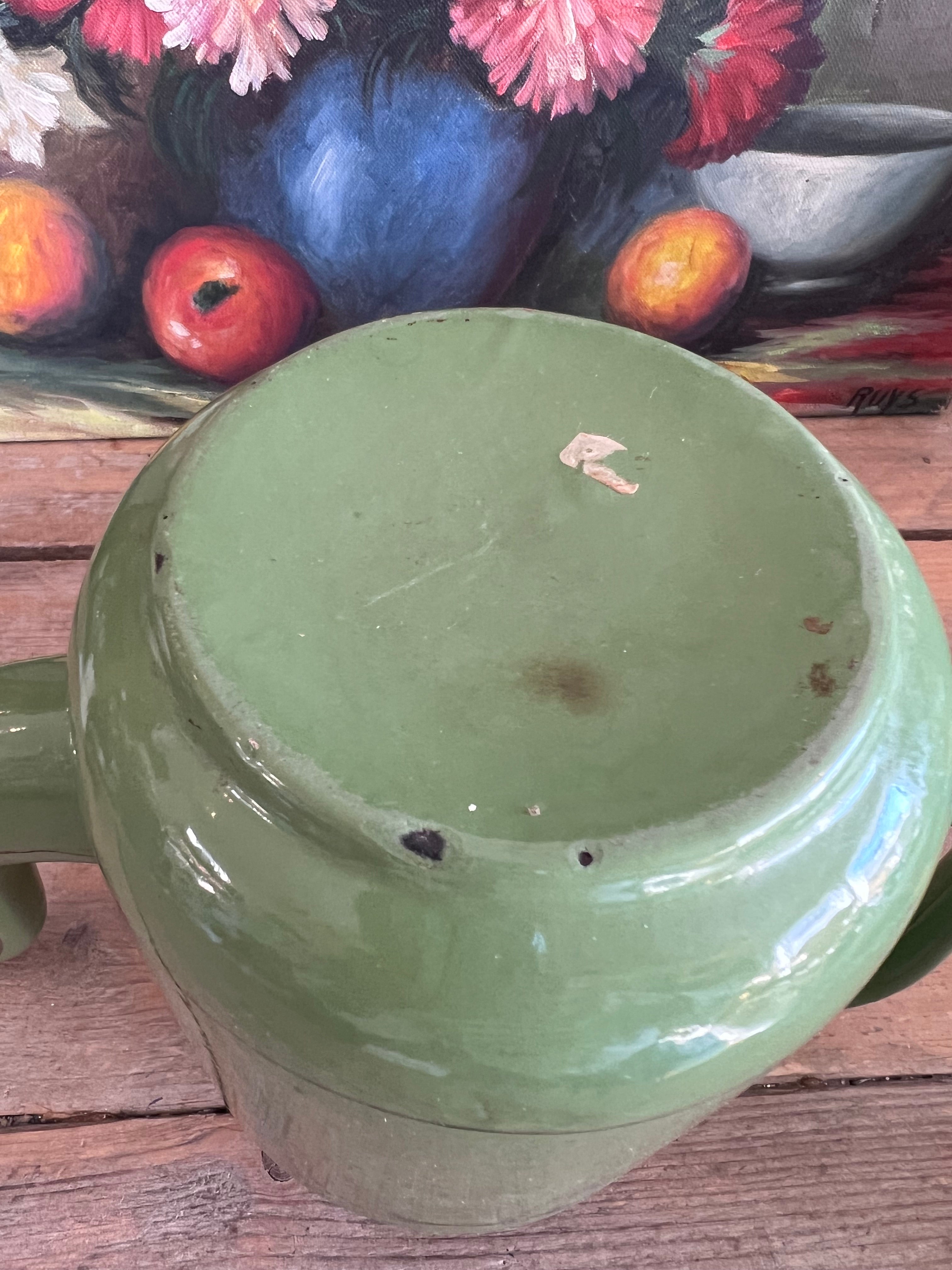 Groene emaille koffiepot van Reseda