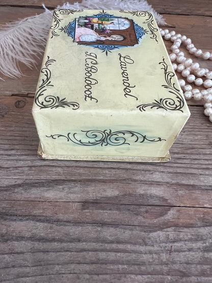 Vintage doosje Lavendel Boldoot, Boldoot zeep doosje vintage, oud parfum doosje, vintage opbergdoosje papier, Lavendel Boldoot collectible, antiek parfum verpakking, retro zeep en eau de cologne doosje, nostalgisch vintage doosje.