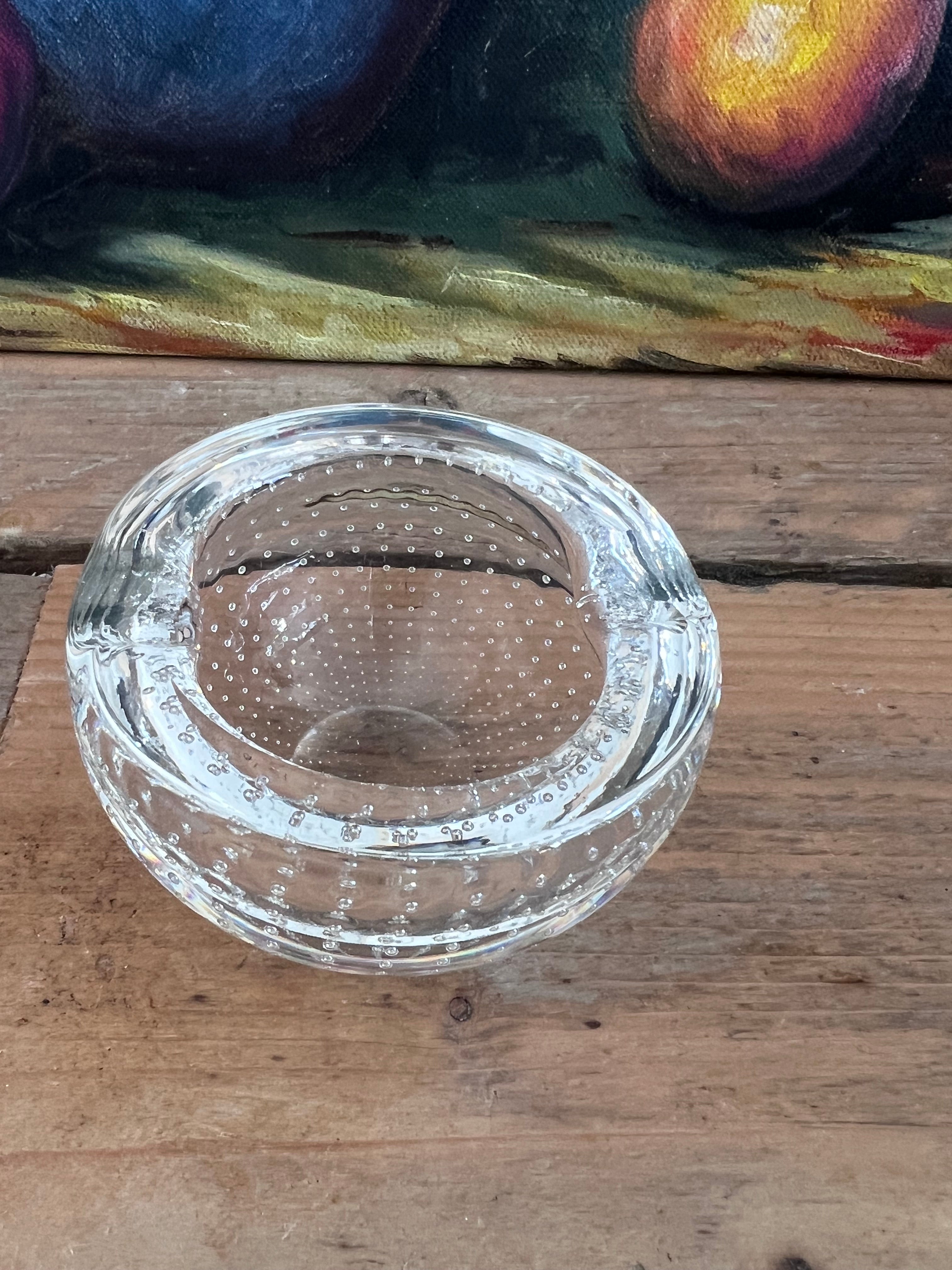 Copier spijkerglas asbakje, kristallen asbakje, Copier asbak, spijkerglas design, kristal asbakje, design woonaccessoires, luxe asbak kristal, klassiek design asbak, Copier kristal, decoratieve asbak