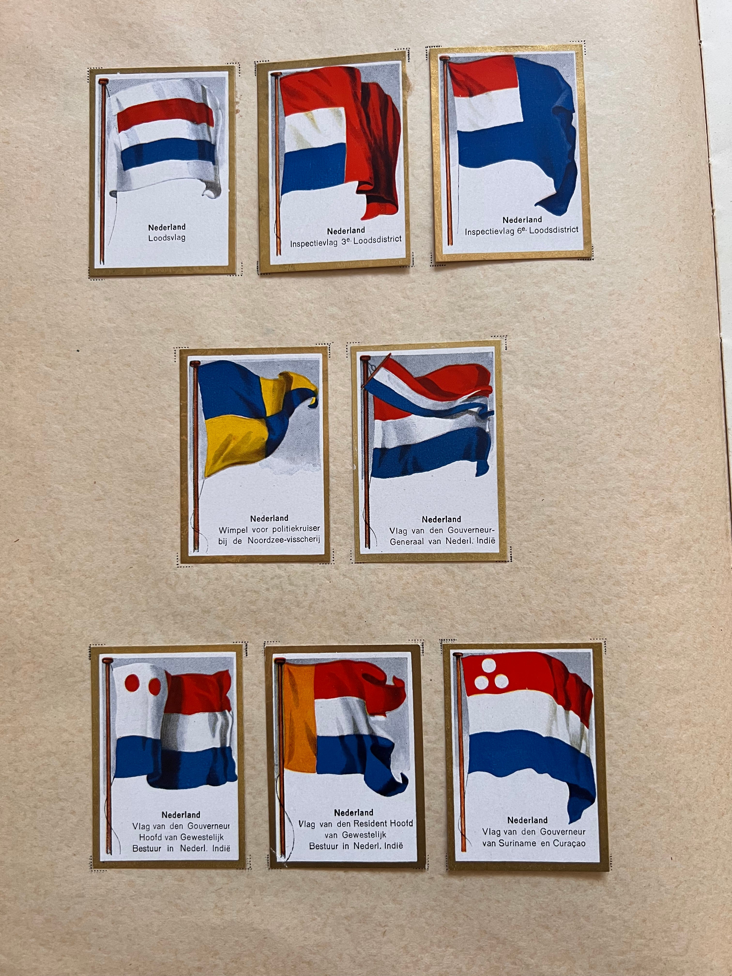 Atlas met vlaggen album van Nederland en Europa 1936