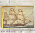 Franse vintage prent zeilschip