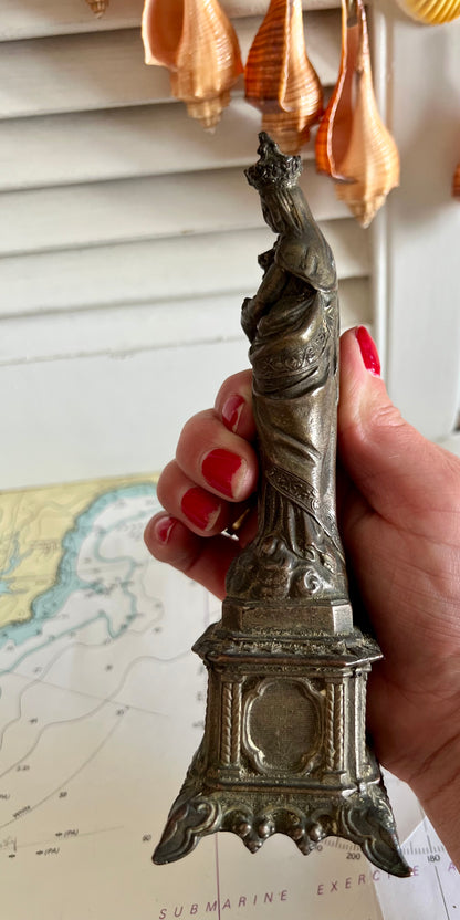 Antiek bronzen Maria beeldje