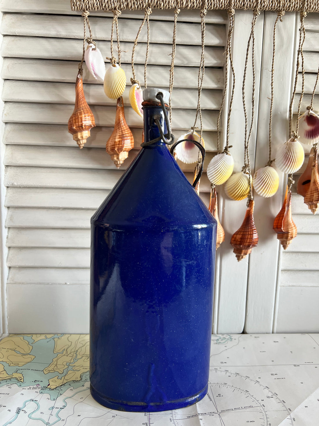 Emaille veldfles blauw