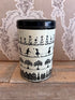 Tomado voorraadbus, vintage voorraadbus, voorraadbus zwart beige, Tomado voorraadbus met kinderen, retro voorraadbus, voorraadbus keuken, lucht- en vochtdichte voorraadbus, decoratieve voorraadbus.