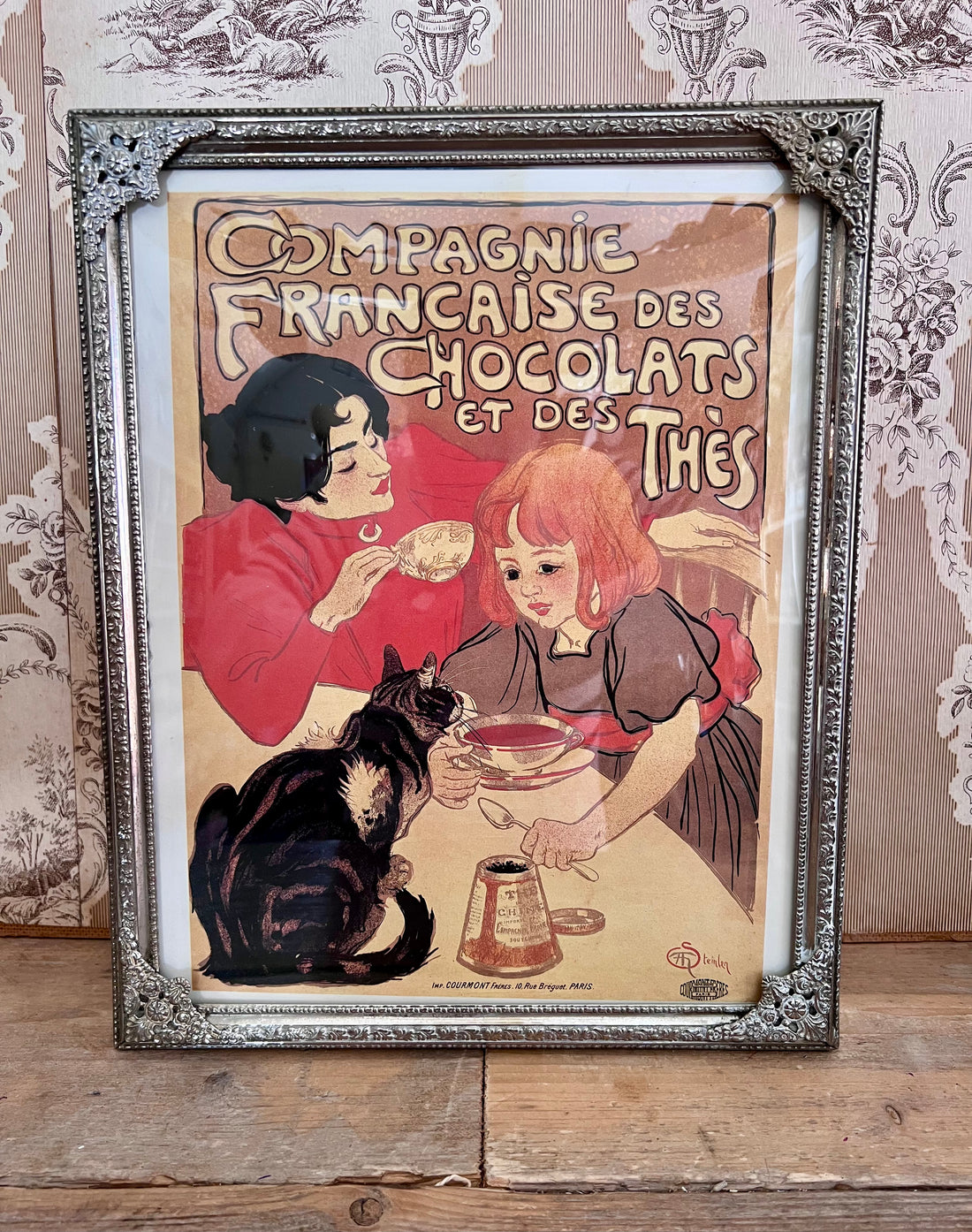 Vintage fotolijst met illustratie, fotolijst