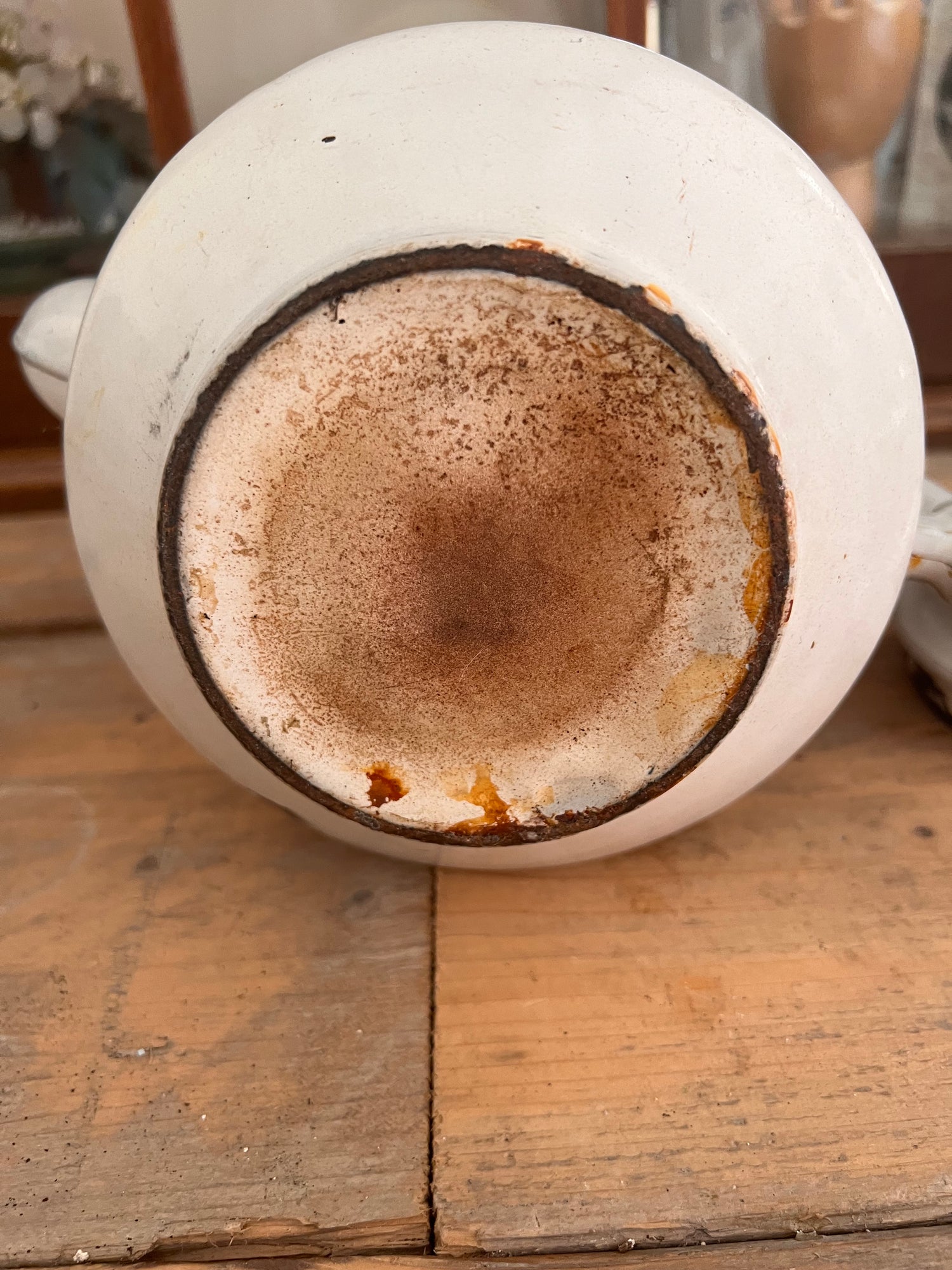 Antique enamel coffee pot