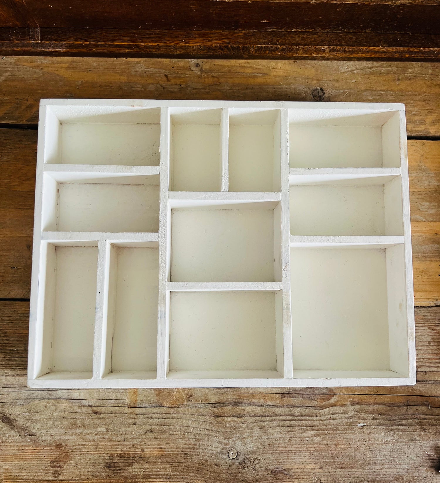 Witte letterbak hout