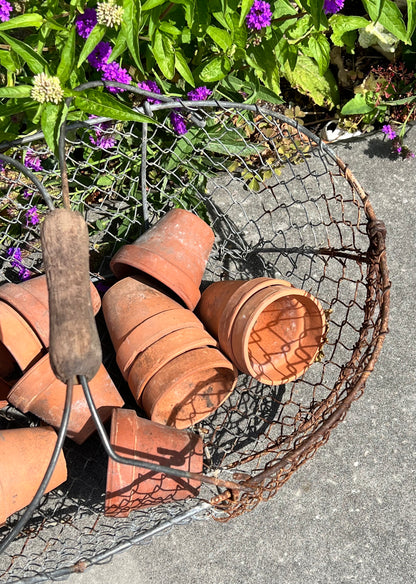 Franse brocante draadmand