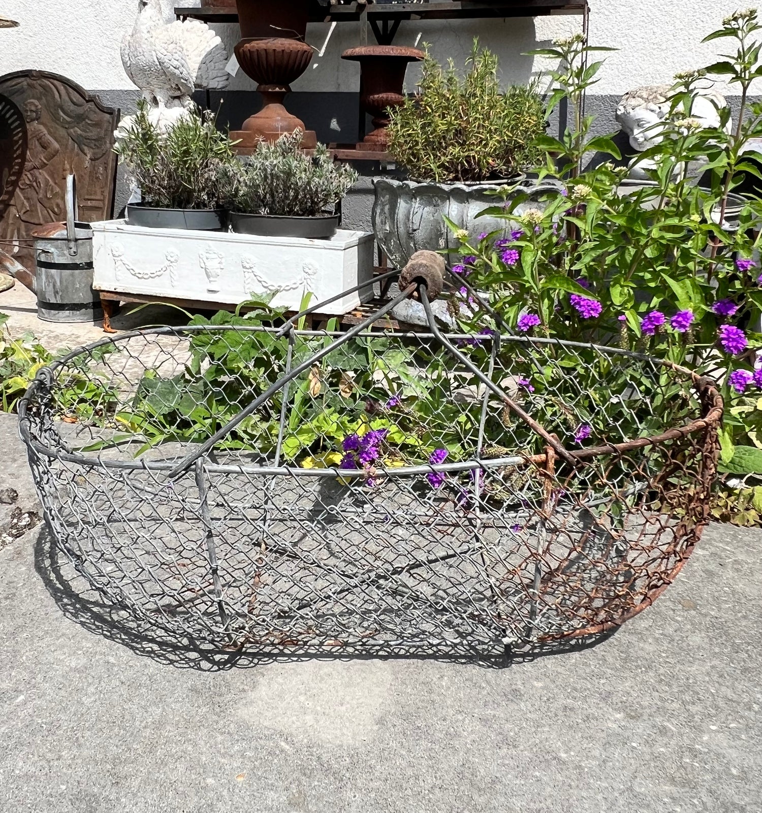 Franse brocante draadmand