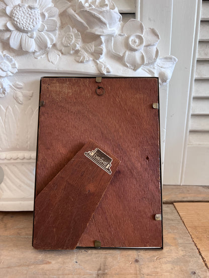 Vintage fotolijst met afbeelding boerenwormkruidplant