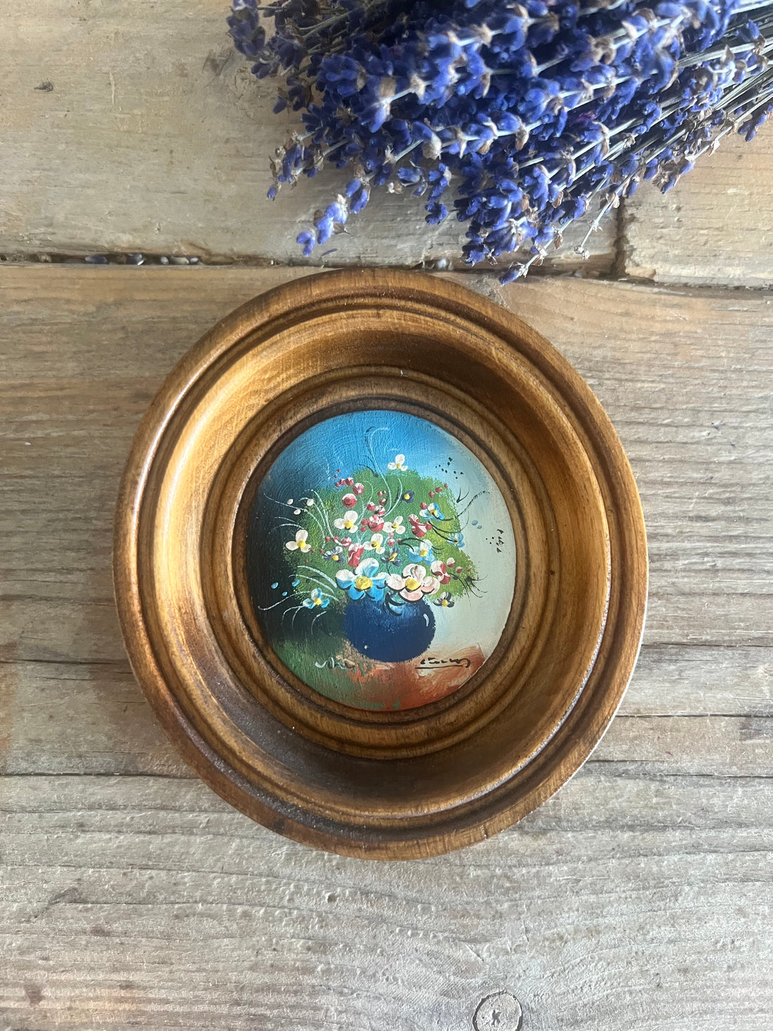 Miniatuur bloemen schilderijtje