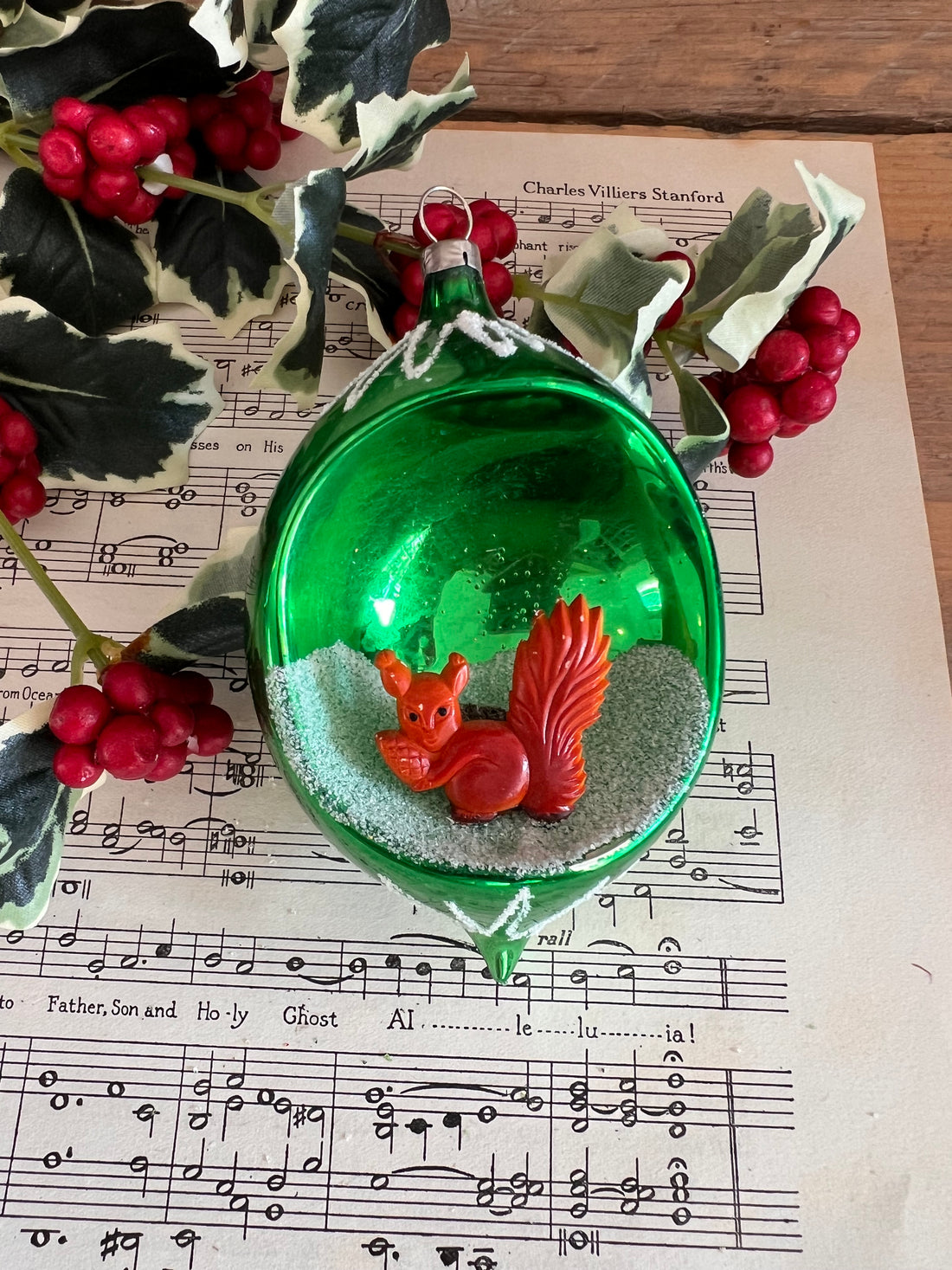 Vintage Weihnachtskugel Eichhörnchen