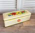 Verkade blik ontbijtkoek, vintage Verkade blik, jaren 70 retro keukenblik, ontbijtkoek blik metaal, nostalgisch Verkade blik, Verkade verzamelobject