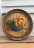 &nbsp;antiek lijstje bloemenprentje, rond vintage lijstje, bloemenprentje antiek, antieke decoratie met bloemen, vintage ronde lijst, oud lijstje met bloemenprints