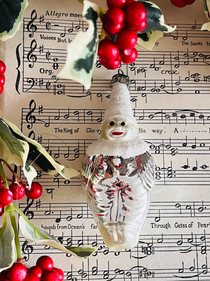 Kerstbal Pierrot vintage kerstornament