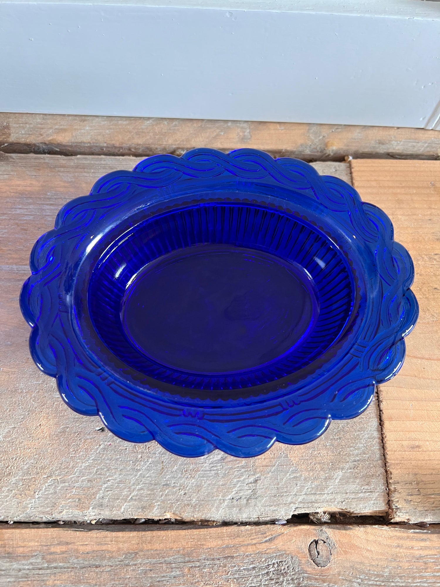 Paaskip kobaltblauw glas