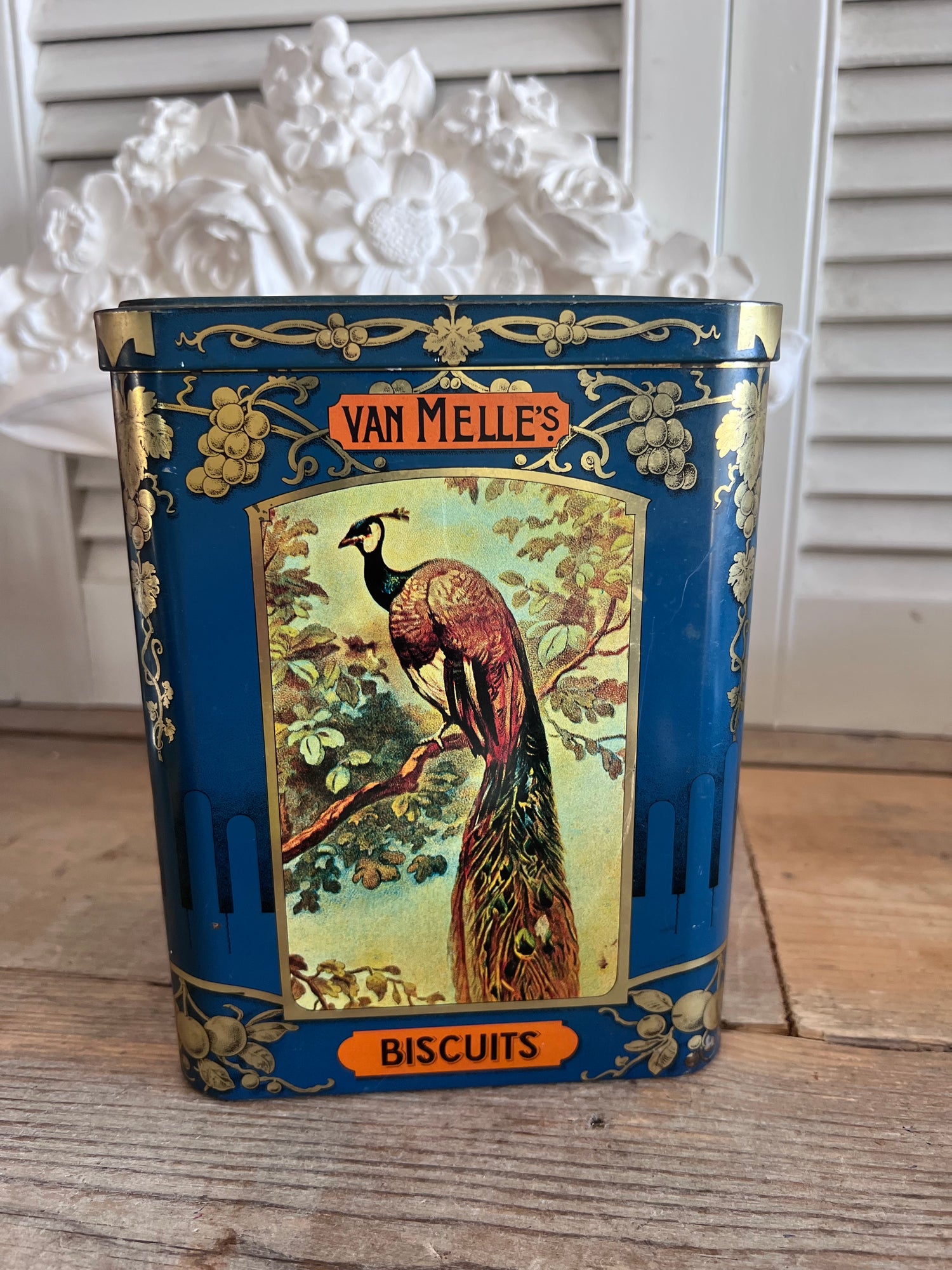 Van Melle koektrommel met vogels