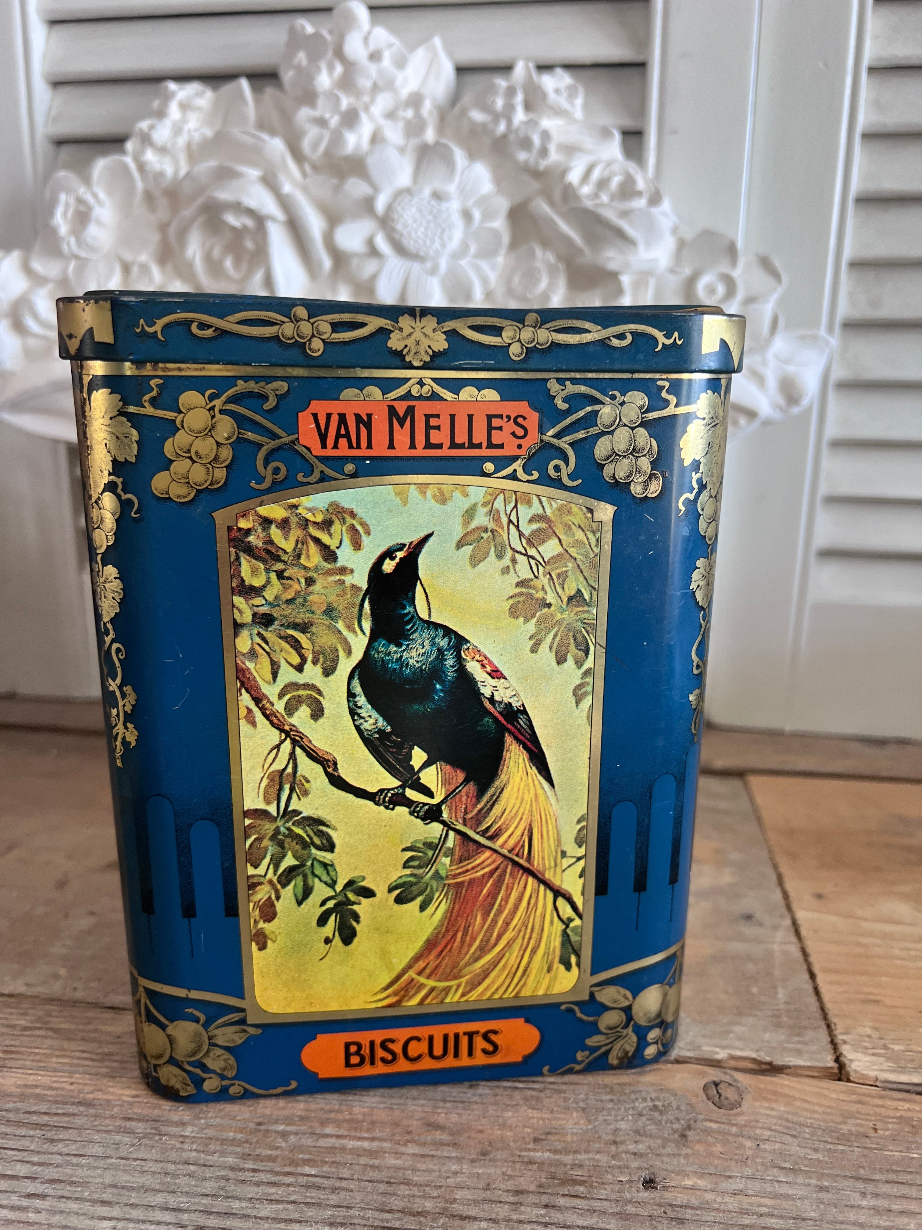 Van Melle koektrommel met vogels