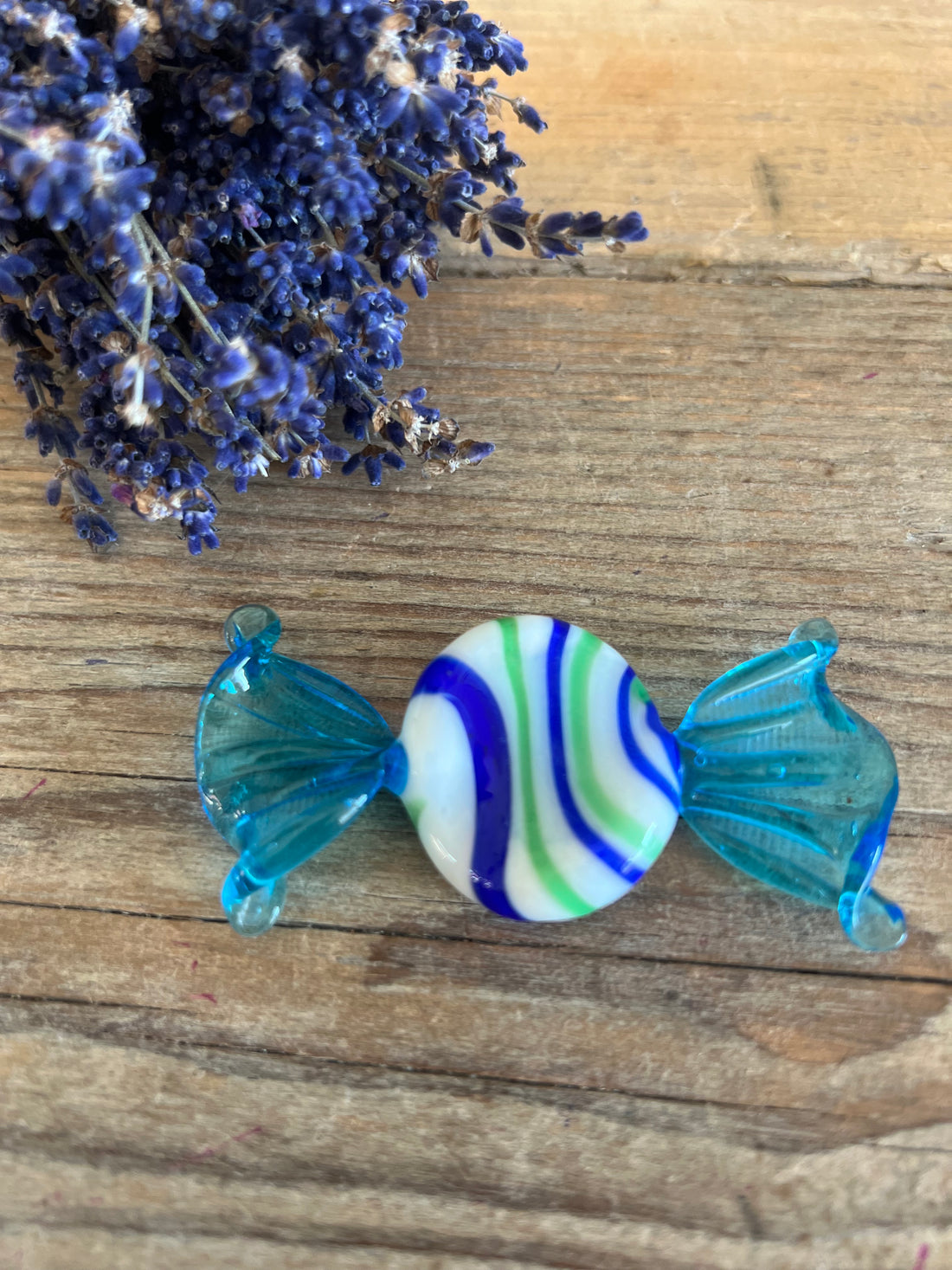 Vintage murano snoepje blauw