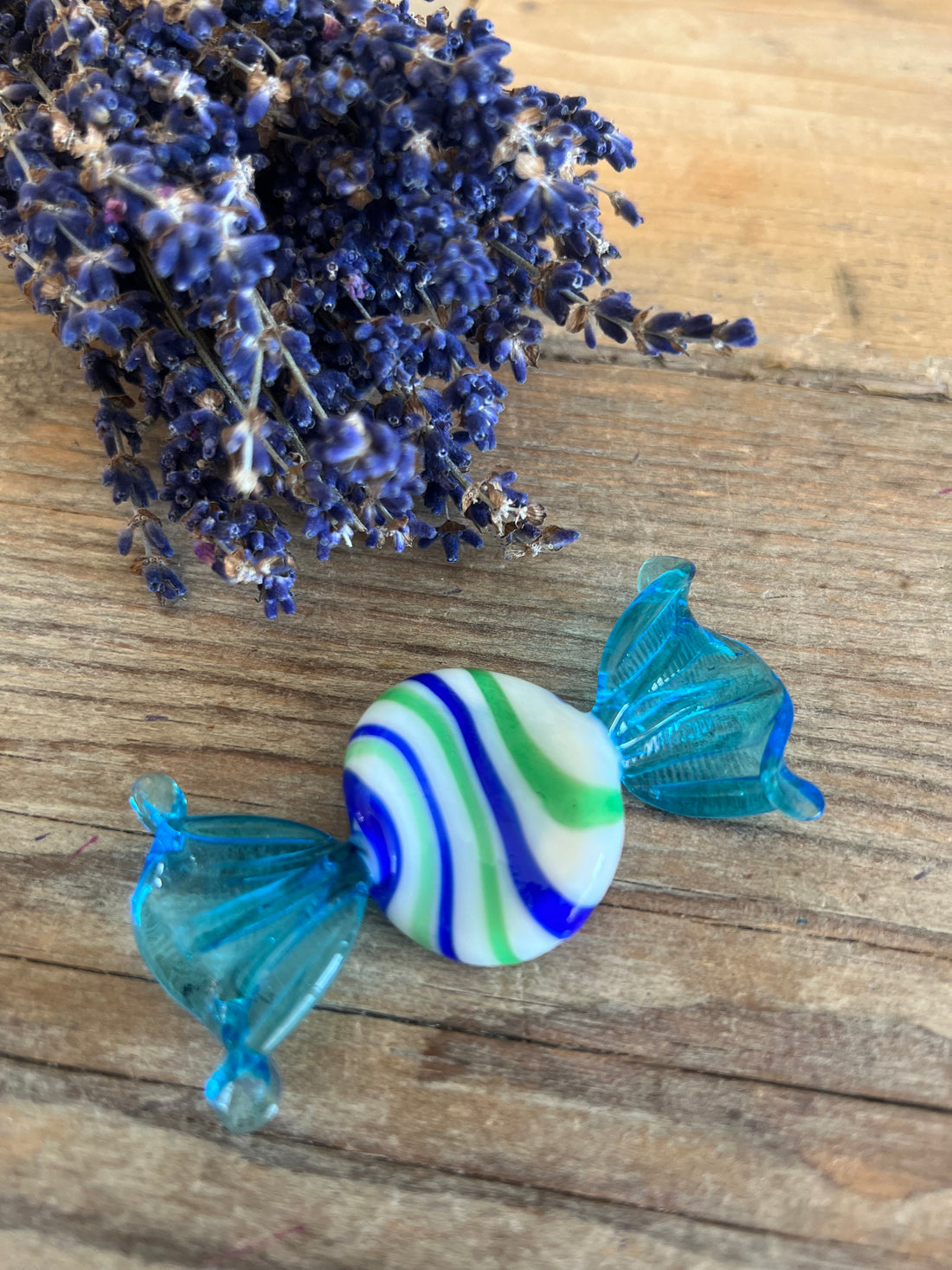 Vintage murano snoepje blauw