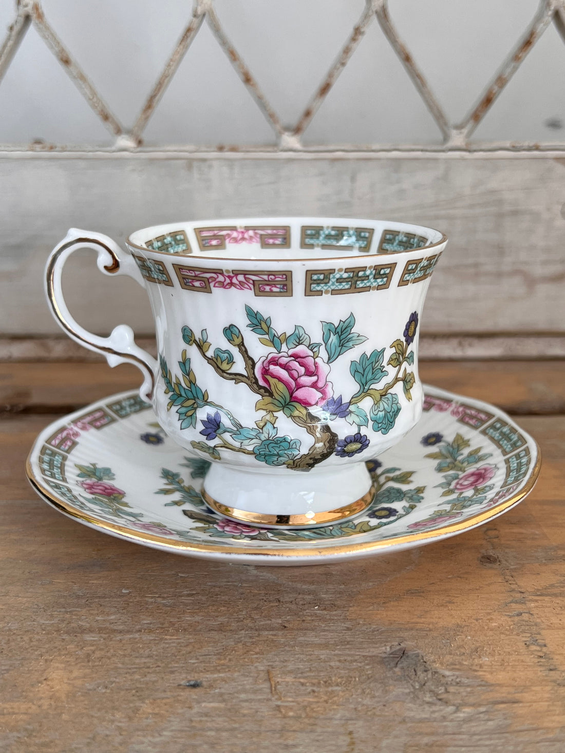 Elisabethan cup and saucer Indian Tree