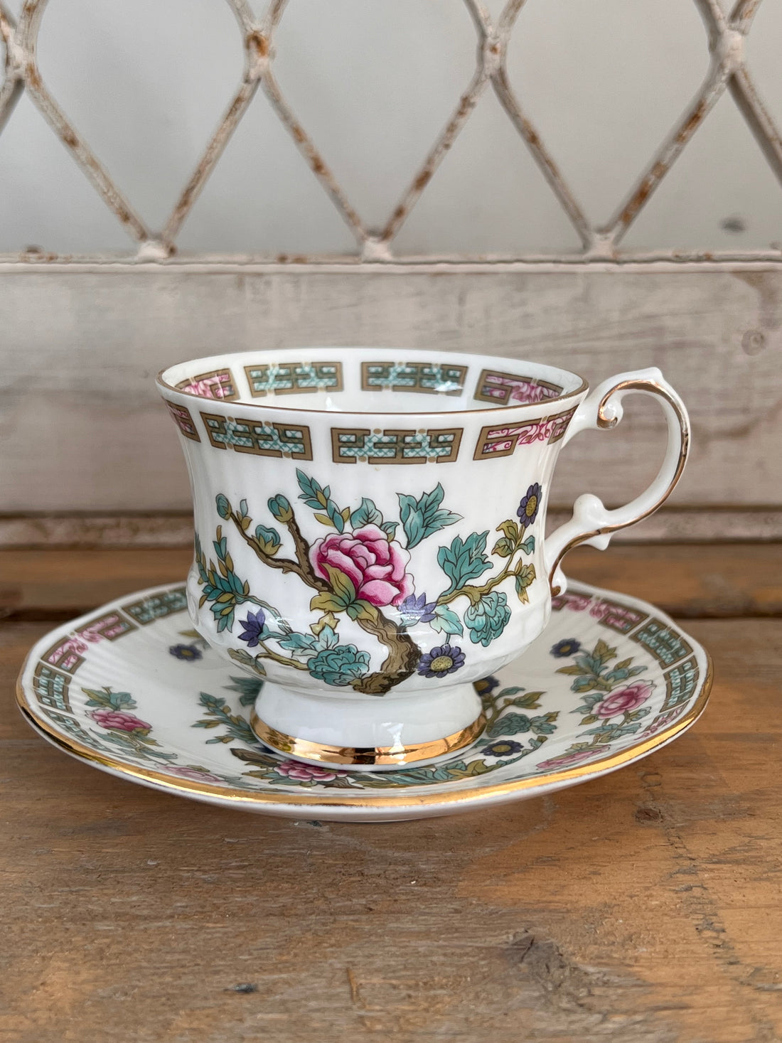 Elisabethan cup and saucer Indian Tree